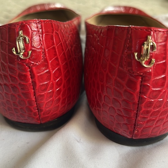 Jimmy Choo Mirele Flat Croc Embossed Leather 36 - Picture 4 of 6